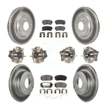 [Avant + Arrière] Kit d'ensemble roulement de roue et moyeu pour 2015-2016 Hyundai Sonata GAS engine avec Manual Parking KBB-112826