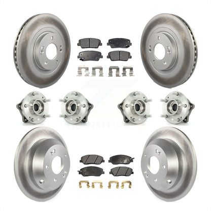 [Avant + Arrière] Kit d'ensemble roulement de roue et moyeu pour 2013-2014 Hyundai Santa Fe AWD avec 3.3L avec ABS Brakes KBB-112871 par Transit Auto