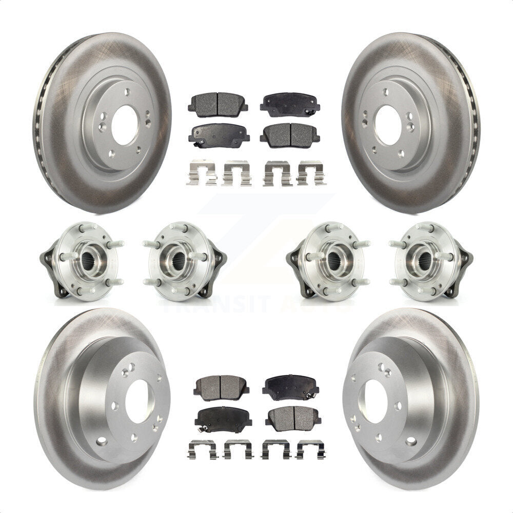 [Avant + Arrière] Kit d'ensemble roulement de roue et moyeu pour 2013-2014 Hyundai Santa Fe Sport AWD avec 2.4L 2.0L KBB-112872 par Transit Auto