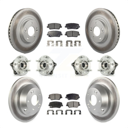 [Avant + Arrière] Kit d'ensemble roulement de roue et moyeu pour 2013-2014 Hyundai Santa Fe Sport AWD avec 2.4L 2.0L KBB-112872 par Transit Auto