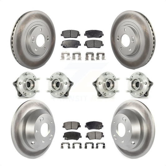 [Avant + Arrière] Kit d'ensemble roulement de roue et moyeu pour 2013-2014 Hyundai Santa Fe Sport AWD avec 2.4L 2.0L KBB-112872 par Transit Auto