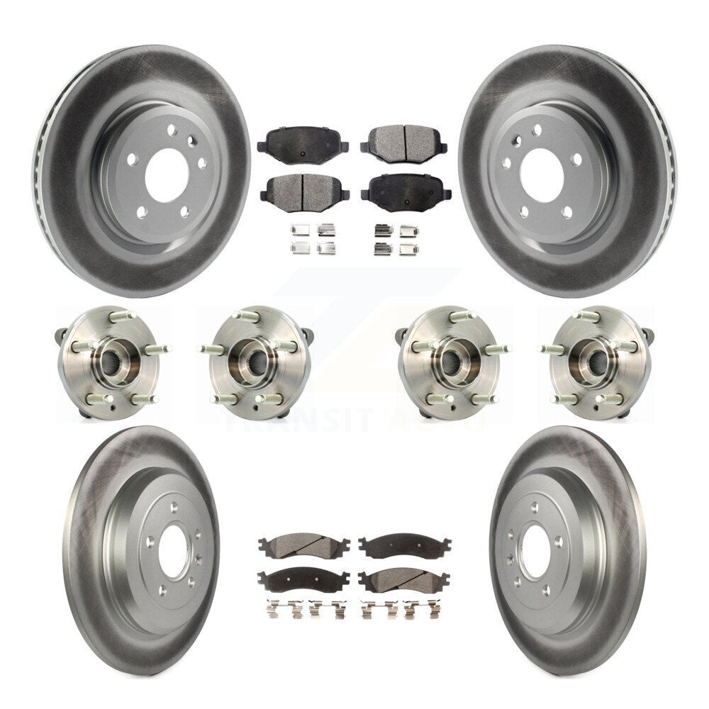 [Avant + Arrière] Kit d'ensemble roulement de roue et moyeu pour 2010-2012 Ford Taurus SHO KBB-112877