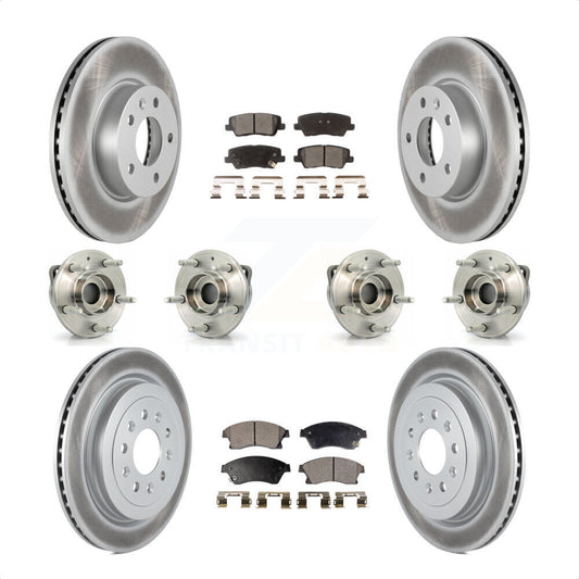 [Avant + Arrière] Kit d'ensemble roulement de roue et moyeu pour 2013-2015 Cadillac ATS AWD avec 300mm Diameter Rotor KBB-112896 par Transit Auto