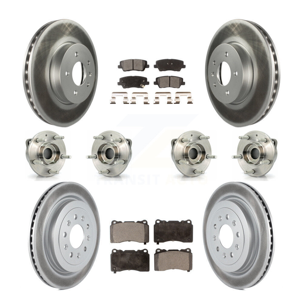 [Avant + Arrière] Kit d'ensemble roulement de roue et moyeu pour 2013-2015 Cadillac ATS AWD avec 321mm Diameter Rotor KBB-112897