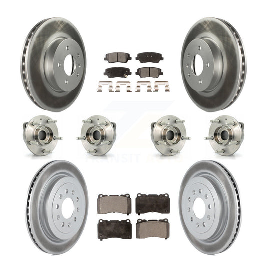 [Avant + Arrière] Kit d'ensemble roulement de roue et moyeu pour 2013-2015 Cadillac ATS AWD avec 321mm Diameter Rotor KBB-112897