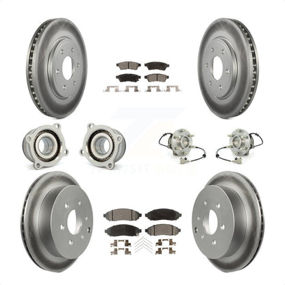 [Avant + Arrière] Kit d'ensemble roulement de roue et moyeu pour Nissan Frontier Suzuki Equator KBB-112907 par Transit Auto