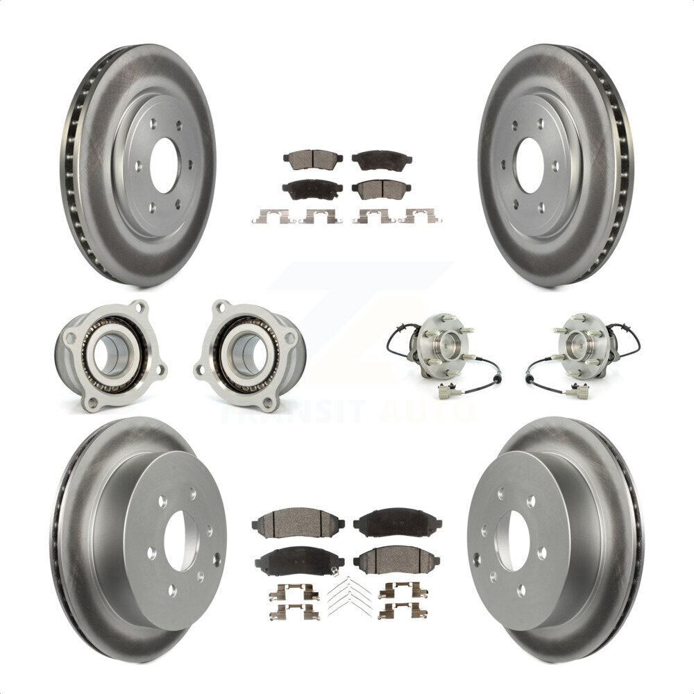 [Avant + Arrière] Kit d'ensemble roulement de roue et moyeu pour Nissan Frontier Xterra Suzuki Equator KBB-112909 par Transit Auto