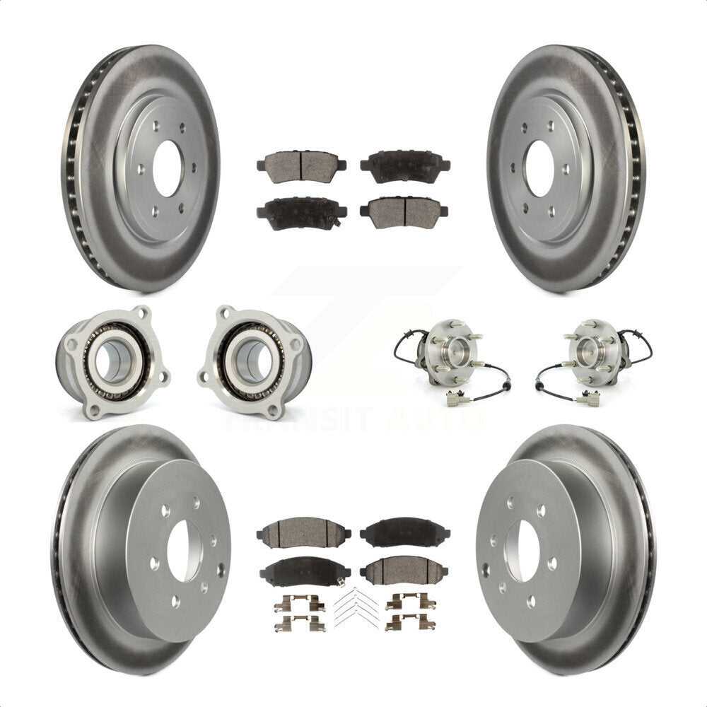 [Avant + Arrière] Kit d'ensemble roulement de roue et moyeu pour 2006-2007 Nissan Xterra RWD avec Automatic transmission KBB-112910 par Transit Auto