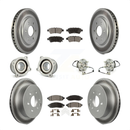 [Avant + Arrière] Kit d'ensemble roulement de roue et moyeu pour 2006-2007 Nissan Xterra RWD avec Automatic transmission KBB-112910 par Transit Auto