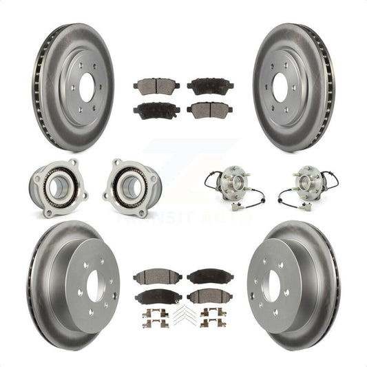[Avant + Arrière] Kit d'ensemble roulement de roue et moyeu pour 2006-2007 Nissan Xterra RWD avec Automatic transmission KBB-112910 par Transit Auto