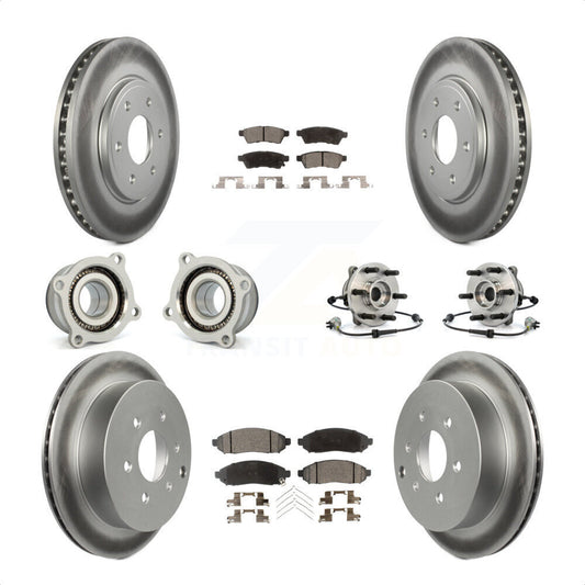 [Avant + Arrière] Kit d'ensemble roulement de roue et moyeu pour Nissan Frontier KBB-112911 par Transit Auto