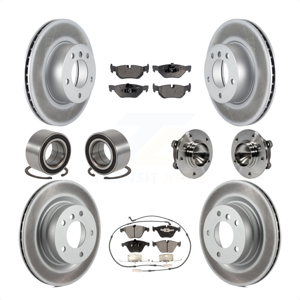 [Avant + Arrière] Kit d'ensemble roulement de roue et moyeu pour 2007 BMW 323i avec 312mm Diameter Rotor KBB-112994 par Transit Auto