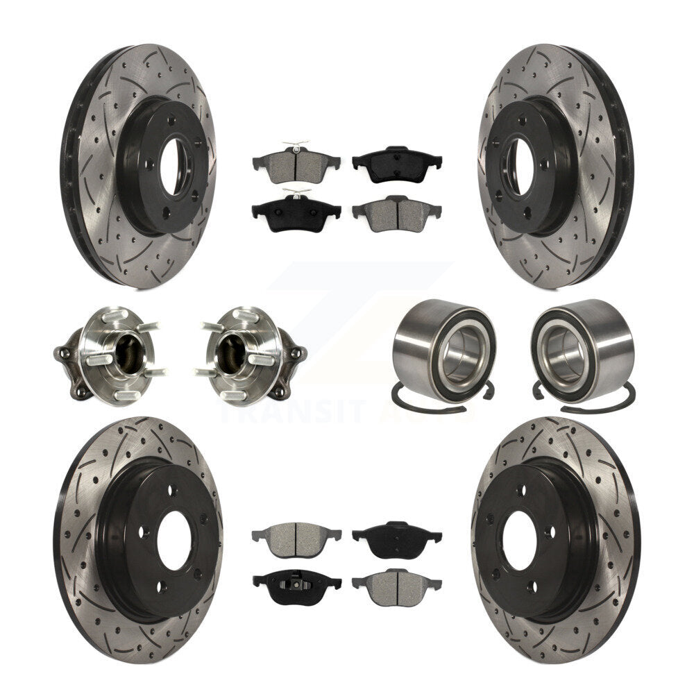 [Avant + Arrière] Kit de Roulement de roue pour Ford Focus avec Parking Assist KBB-113184