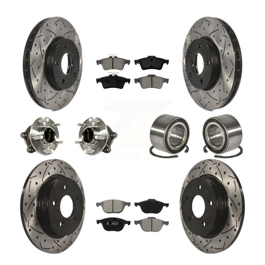 [Avant + Arrière] Kit de Roulement de roue pour Ford Focus avec Parking Assist KBB-113184