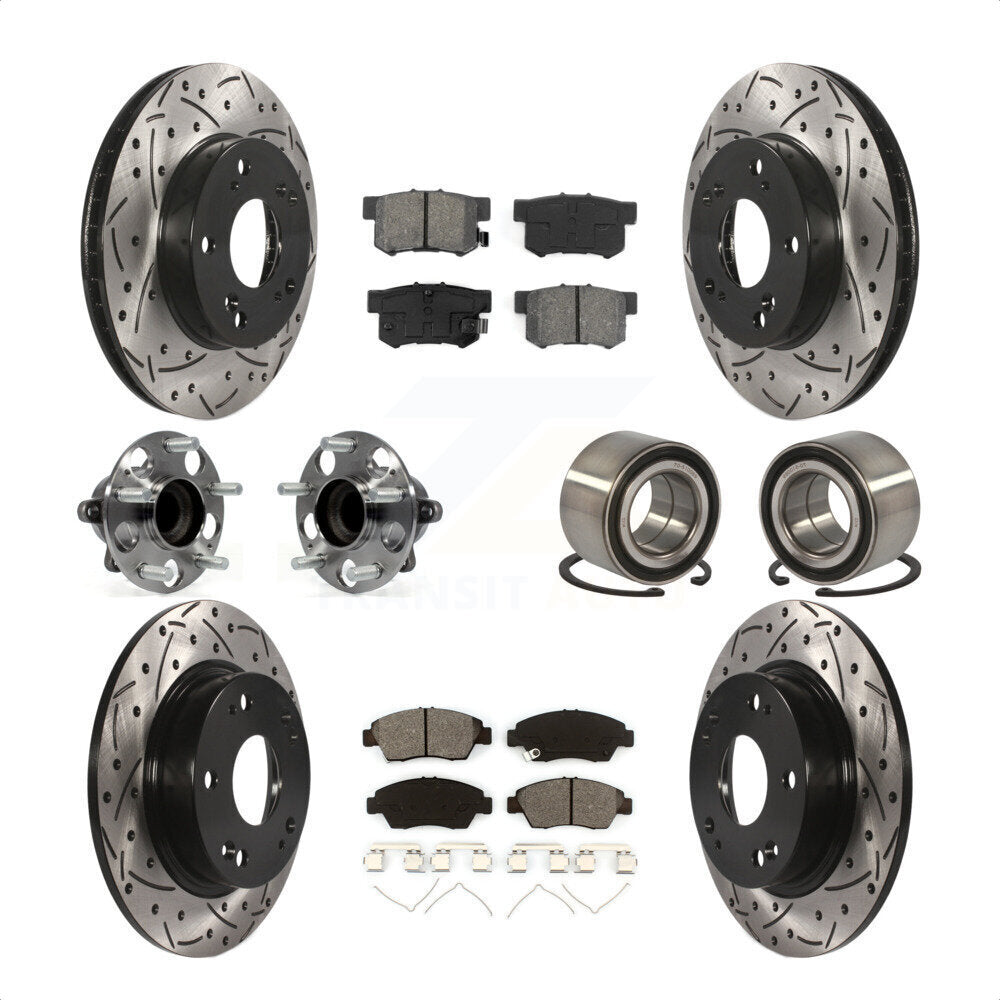 [Avant + Arrière] Kit de Roulement de roue pour 2013-2014 Acura ILX 1.5L KBB-113186 par Transit Auto