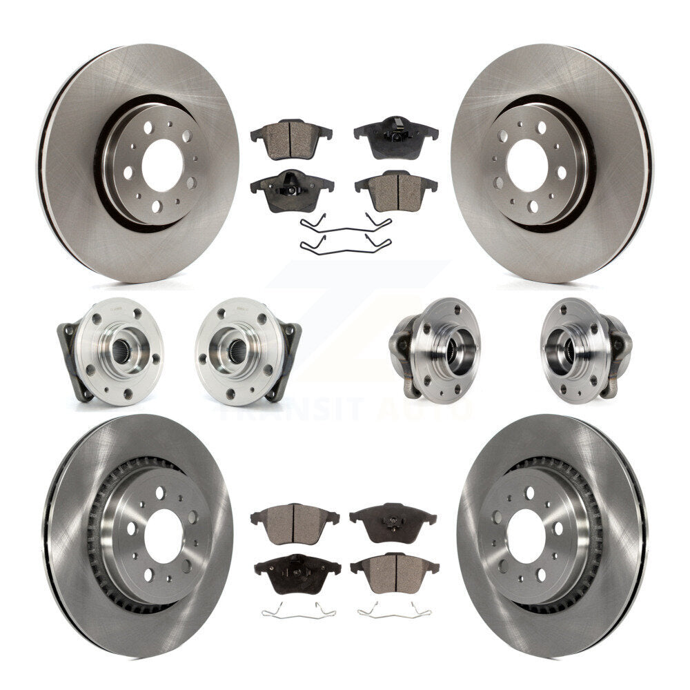 [Avant + Arrière] Kit d'ensemble roulement de roue et moyeu pour 2008-2014 Volvo XC90 AWD avec 316mm Diameter Rotor KBB-113293