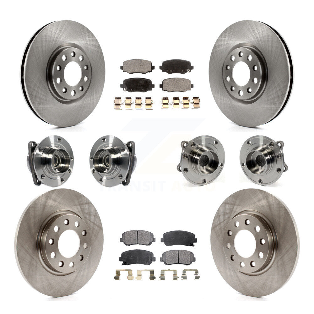 [Avant + Arrière] Kit d'ensemble roulement de roue et moyeu pour 2015-2017 Chrysler 200 FWD avec 305mm Diameter Rotor KBB-113314