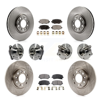[Avant + Arrière] Kit d'ensemble roulement de roue et moyeu pour 2015-2017 Chrysler 200 FWD avec 305mm Diameter Rotor KBB-113314