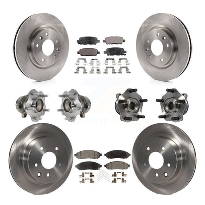 [Avant + Arrière] Kit d'ensemble roulement de roue et moyeu pour 2015 Nissan LEAF Vehicles Manufactured In Japan KBB-113324