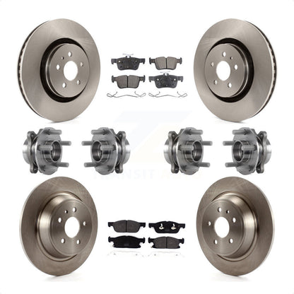 [Avant + Arrière] Kit d'ensemble roulement de roue et moyeu pour 2017 Lincoln Continental AWD avec 14mm Wheel Lugs KBB-113346 par Transit Auto
