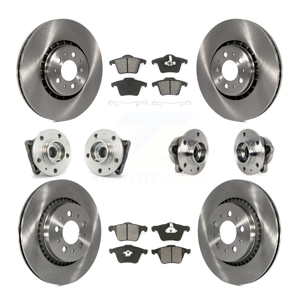 [Avant + Arrière] Kit d'ensemble roulement de roue et moyeu pour 2008-2014 Volvo XC90 AWD avec 336mm Diameter Rotor KBB-113376