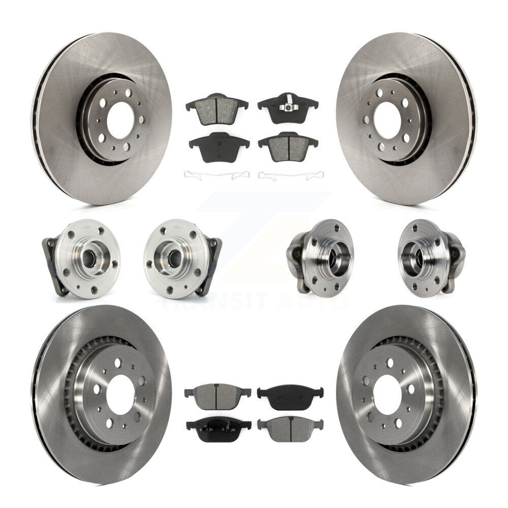 [Avant + Arrière] Kit d'ensemble roulement de roue et moyeu pour 2008-2014 Volvo XC90 AWD avec 328mm Diameter Rotor KBB-113377