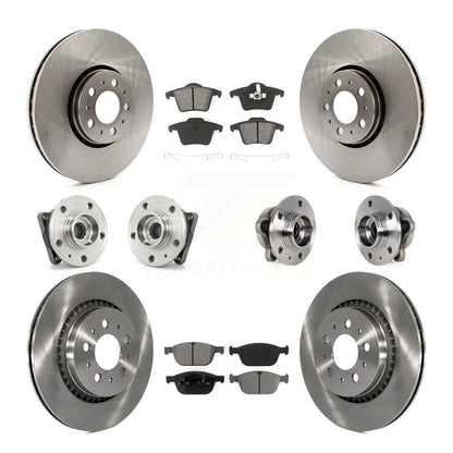 [Avant + Arrière] Kit d'ensemble roulement de roue et moyeu pour 2008-2014 Volvo XC90 AWD avec 328mm Diameter Rotor KBB-113377