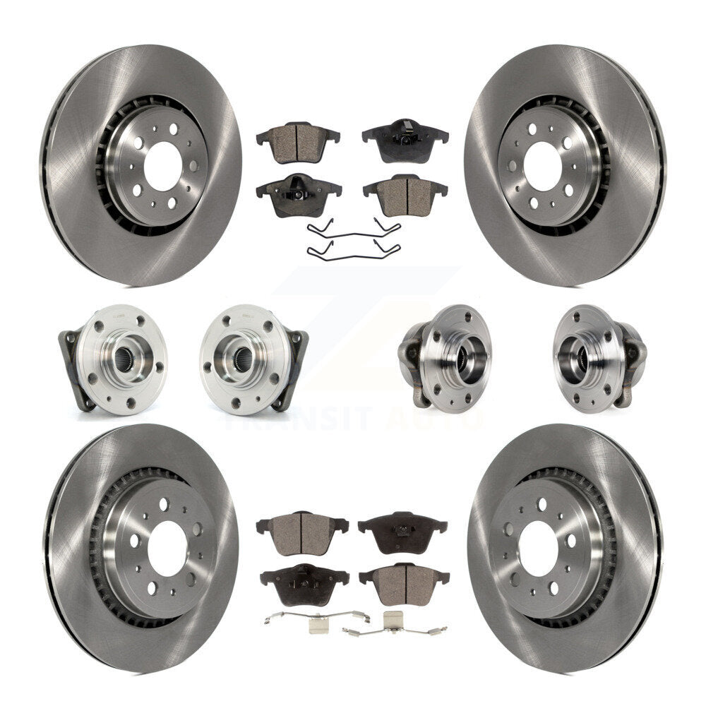 [Avant + Arrière] Kit d'ensemble roulement de roue et moyeu pour 2008-2014 Volvo XC90 AWD avec 336mm Diameter Rotor KBB-113425