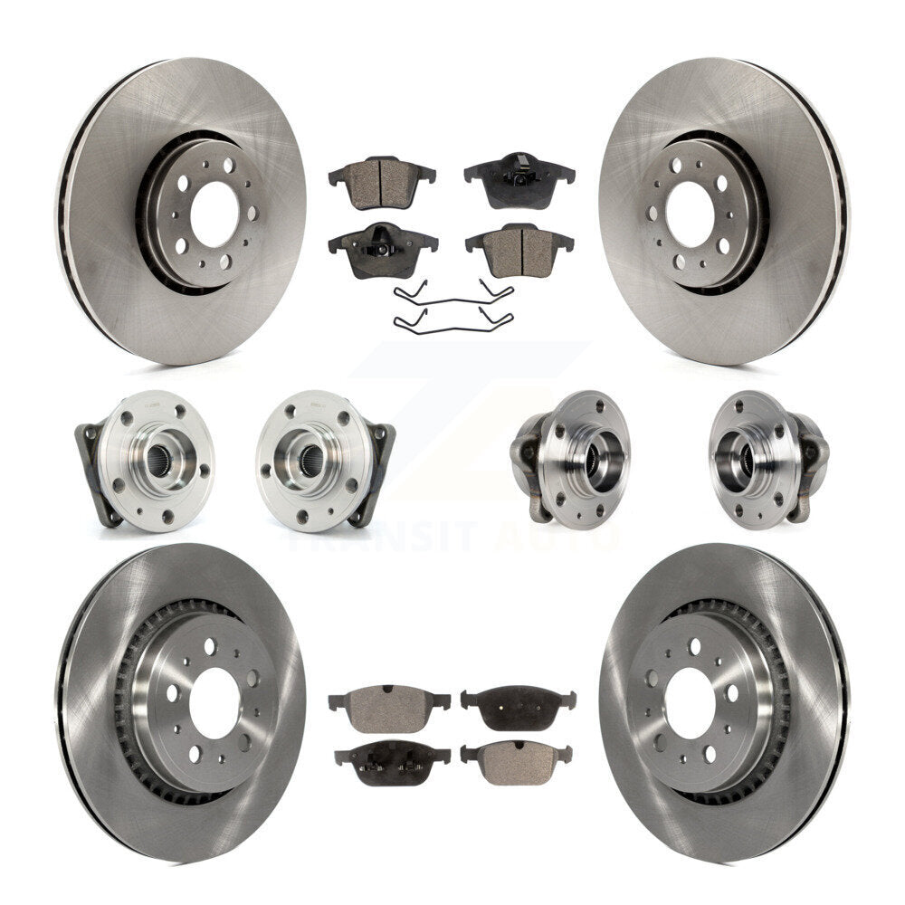 [Avant + Arrière] Kit d'ensemble roulement de roue et moyeu pour 2008-2014 Volvo XC90 AWD avec 328mm Diameter Rotor KBB-113426