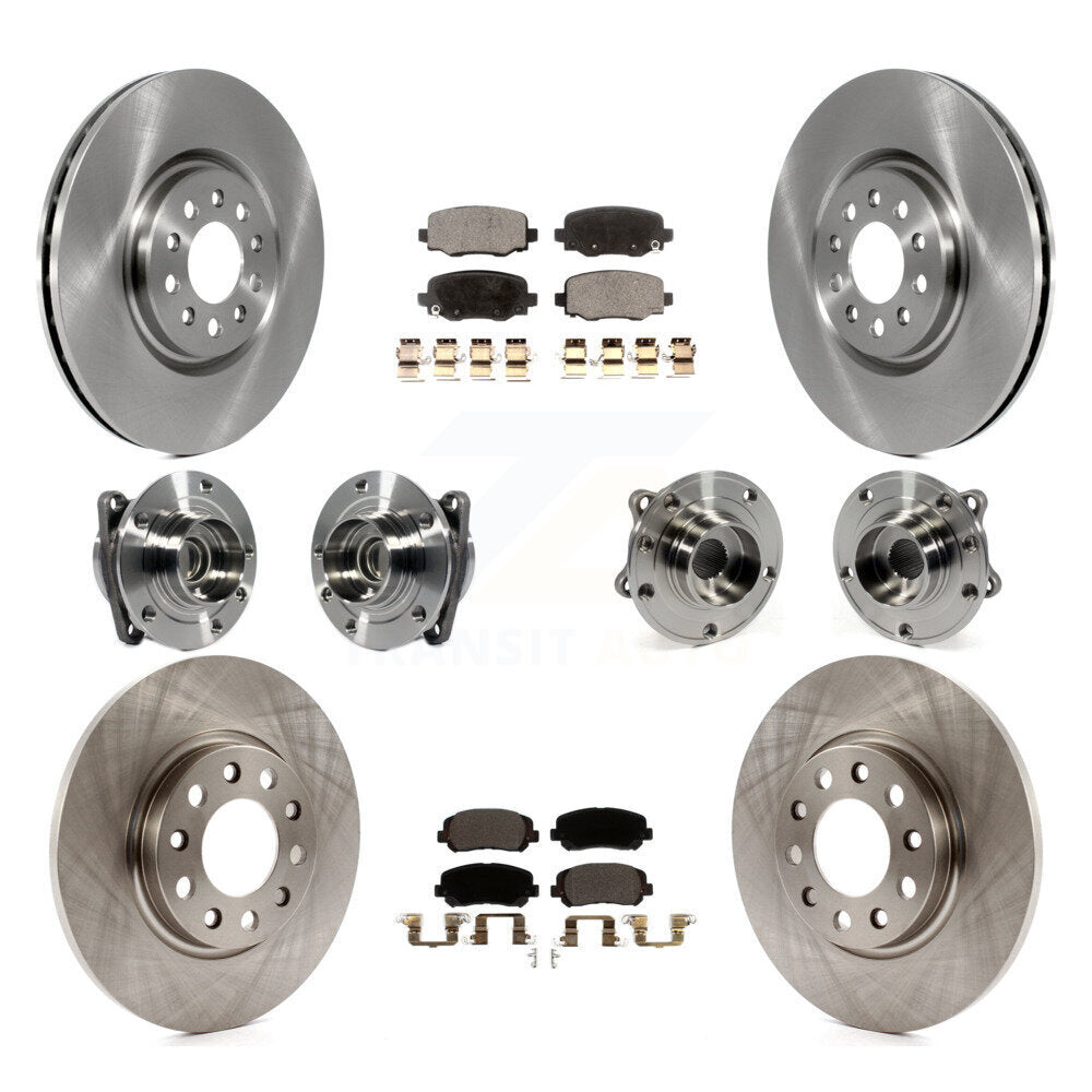 [Avant + Arrière] Kit d'ensemble roulement de roue et moyeu pour 2015-2017 Chrysler 200 FWD avec 330mm Diameter Rotor KBB-113446