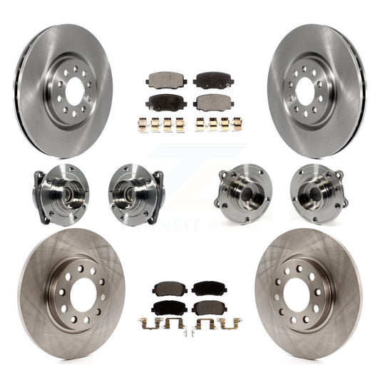 [Avant + Arrière] Kit d'ensemble roulement de roue et moyeu pour 2015-2017 Chrysler 200 FWD avec 330mm Diameter Rotor KBB-113446