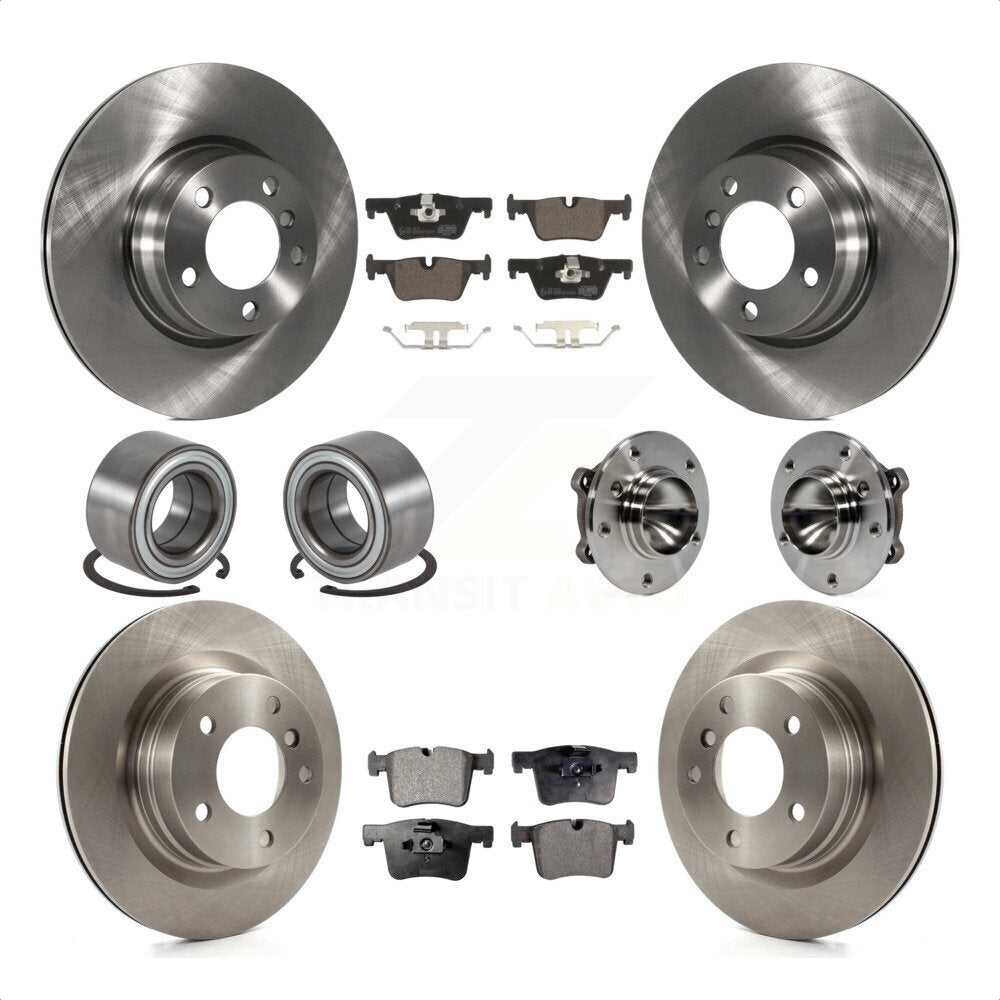 [Avant + Arrière] Kit d'ensemble roulement de roue et moyeu pour 2012 BMW 328i Sedan avec 2.0L sans Blue Painted Calipers KBB-113478 par Transit Auto