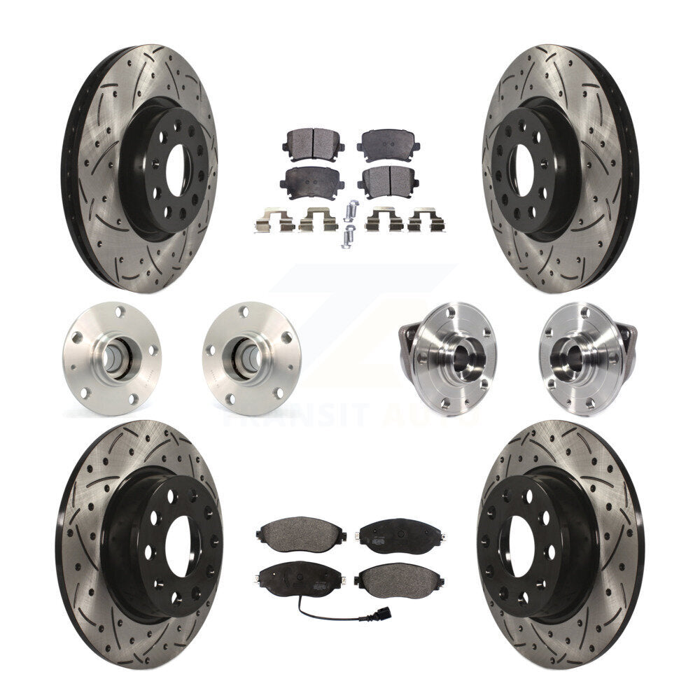 [Avant + Arrière] Kit d'ensemble roulement de roue et moyeu pour 2015 Volkswagen GTI avec Performance Package KBB-113504
