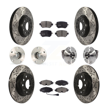 [Avant + Arrière] Kit d'ensemble roulement de roue et moyeu pour 2015-2018 Volkswagen GTI sans Performance Package KBB-113506