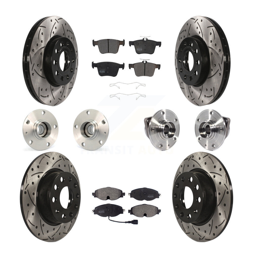 [Avant + Arrière] Kit d'ensemble roulement de roue et moyeu pour 2016 Audi A3 Sedan avec FWD 2.0L avec 85mm Bearing Outer Diameter KBB-113507