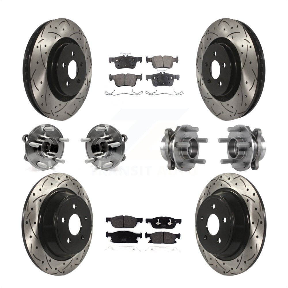 [Avant + Arrière] Kit d'ensemble roulement de roue et moyeu pour 2017-2019 Ford Fusion Sport avec AWD 2.7L KBB-113515 par Transit Auto