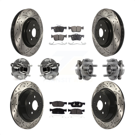 [Avant + Arrière] Kit d'ensemble roulement de roue et moyeu pour 2017-2019 Ford Fusion Sport avec AWD 2.7L KBB-113515 par Transit Auto