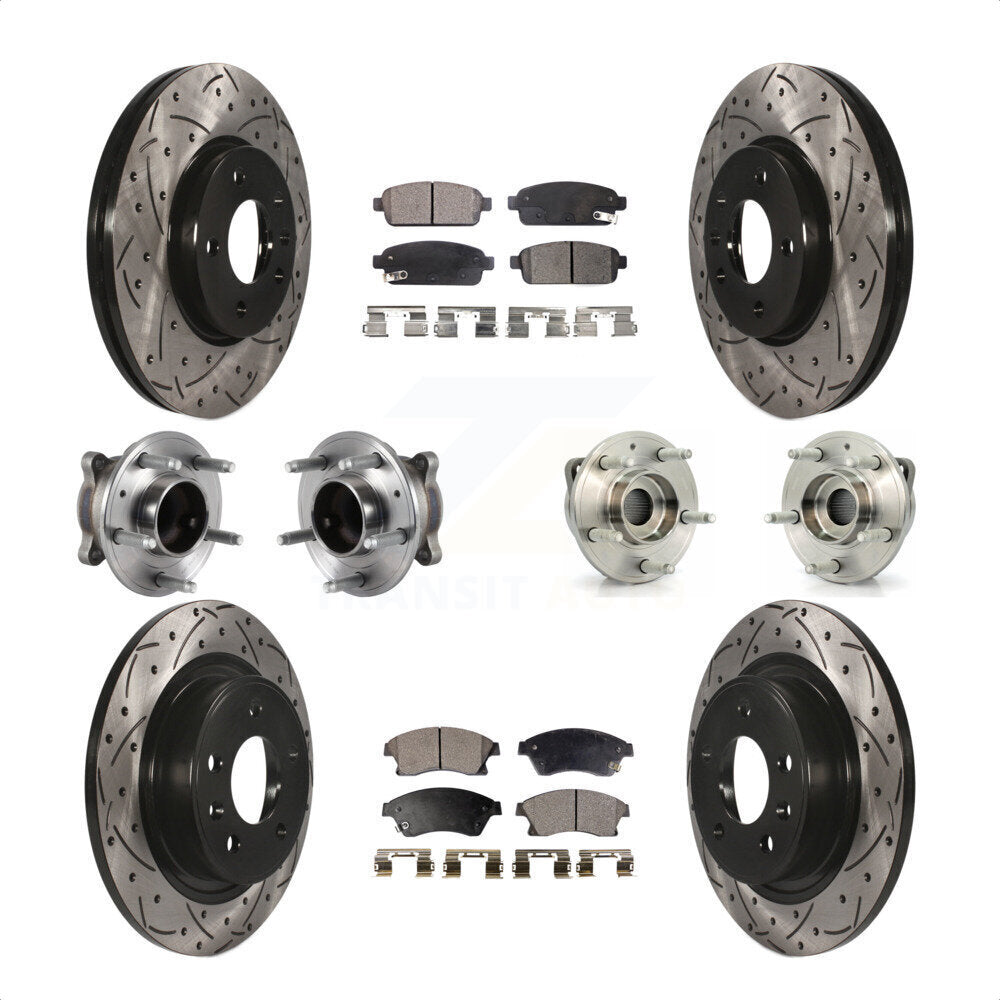 [Avant + Arrière] Kit d'ensemble roulement de roue et moyeu pour Chevrolet Cruze Buick Verano Volt KBB-113517 par Transit Auto