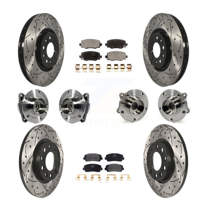 [Avant + Arrière] Kit d'ensemble roulement de roue et moyeu pour 2015-2017 Chrysler 200 FWD avec 330mm Diameter Rotor KBB-113519
