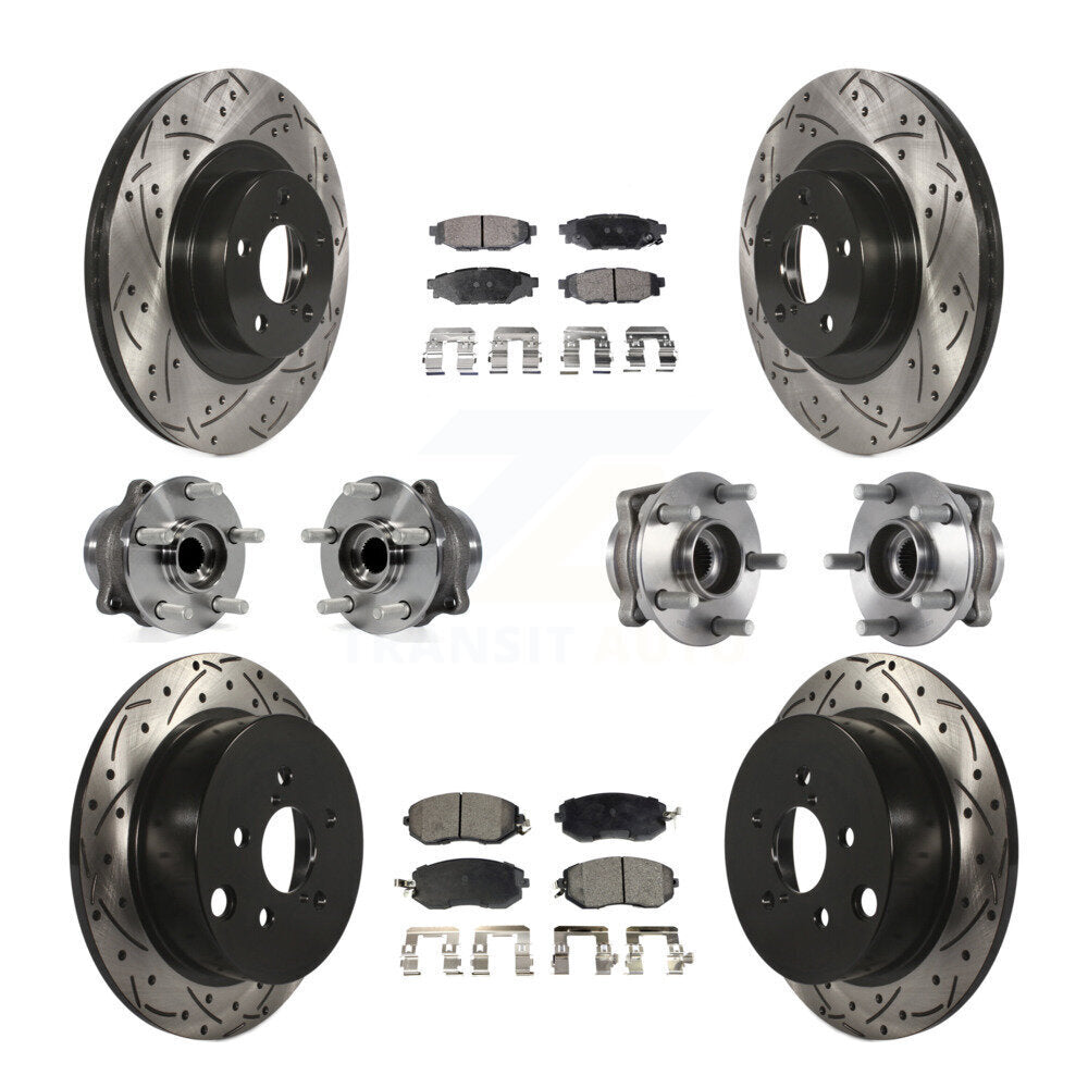 [Avant + Arrière] Kit d'ensemble roulement de roue et moyeu pour Subaru Forester Crosstrek XV avec 292mm Diameter Rotor KBB-113521