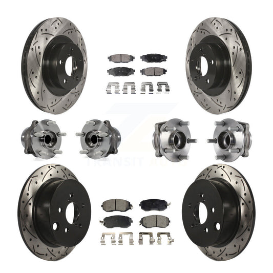 [Avant + Arrière] Kit d'ensemble roulement de roue et moyeu pour Subaru Forester Crosstrek XV avec 292mm Diameter Rotor KBB-113521