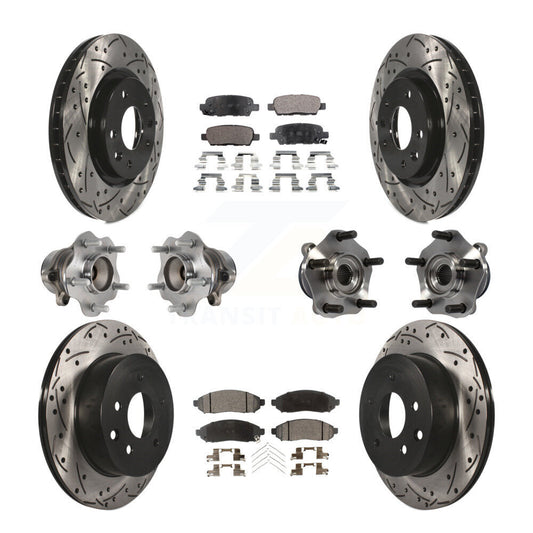 [Avant + Arrière] Kit d'ensemble roulement de roue et moyeu pour 2015 Nissan LEAF Vehicles Manufactured In Japan KBB-113527