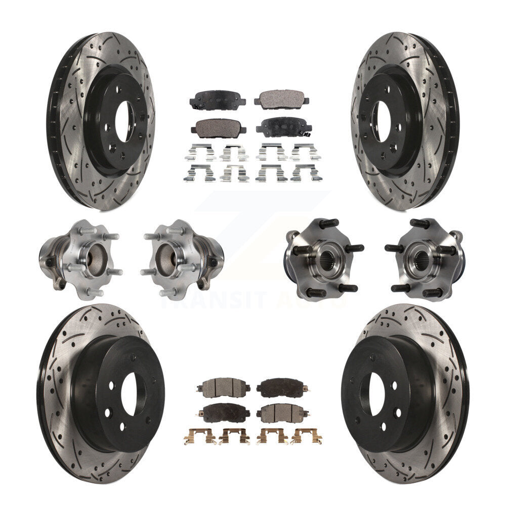 [Avant + Arrière] Kit d'ensemble roulement de roue et moyeu pour Nissan LEAF KBB-113528