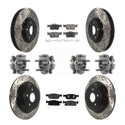 [Avant + Arrière] Kit d'ensemble roulement de roue et moyeu pour 2018 Lincoln Continental AWD avec 316mm Diameter Rotor KBB-113541