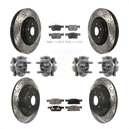 [Avant + Arrière] Kit d'ensemble roulement de roue et moyeu pour 2017 Lincoln MKX AWD avec 14mm Wheel Lugs KBB-113542 par Transit Auto