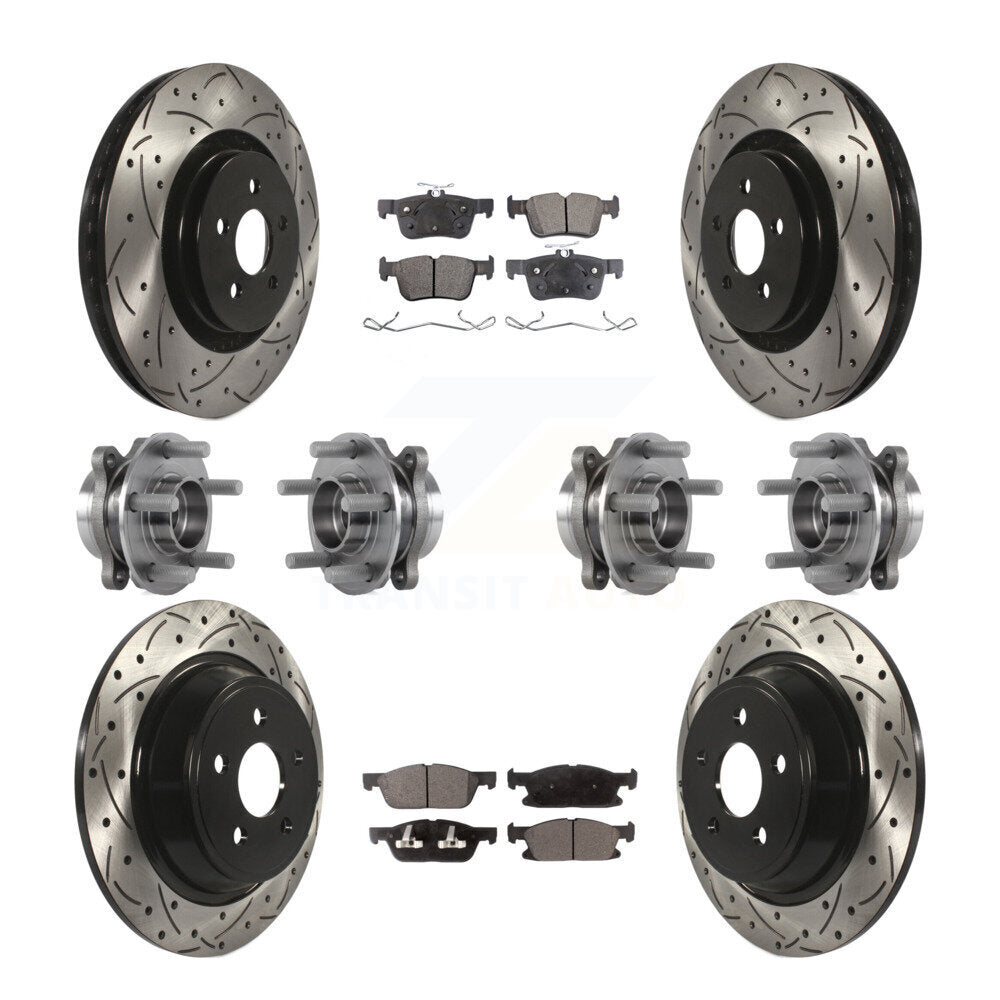 [Avant + Arrière] Kit d'ensemble roulement de roue et moyeu pour Ford Edge Lincoln MKX AWD KBB-113543