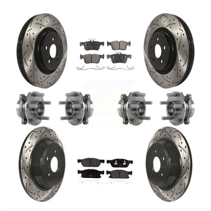 [Avant + Arrière] Kit d'ensemble roulement de roue et moyeu pour 2017 Lincoln Continental AWD avec 14mm Wheel Lugs KBB-113544 par Transit Auto