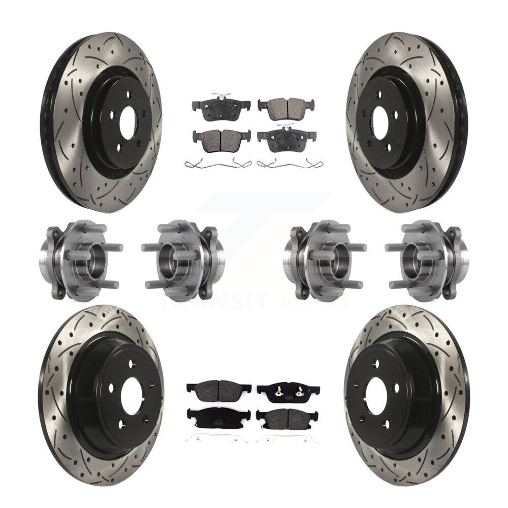 [Avant + Arrière] Kit d'ensemble roulement de roue et moyeu pour Lincoln Continental AWD KBB-113545