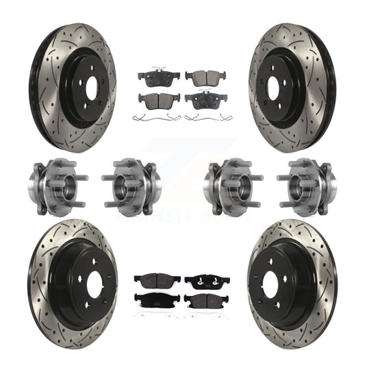 [Avant + Arrière] Kit d'ensemble roulement de roue et moyeu pour Lincoln Continental AWD KBB-113545
