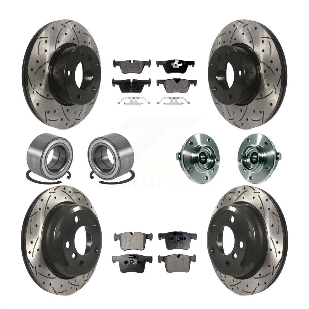 [Avant + Arrière] Kit d'ensemble roulement de roue et moyeu pour BMW 328i xDrive 320i 428i Gran Coupe 328d GT KBB-113570 par Transit Auto
